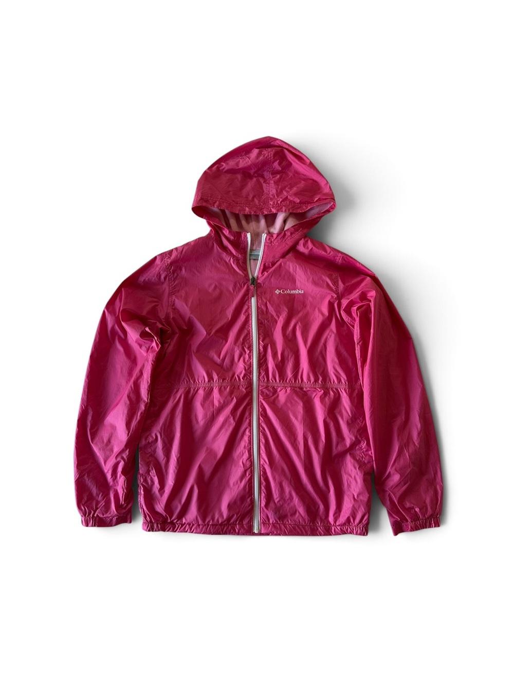 Columbia Girls XL 18/20 Pink Fleece Lined Rain Jacket